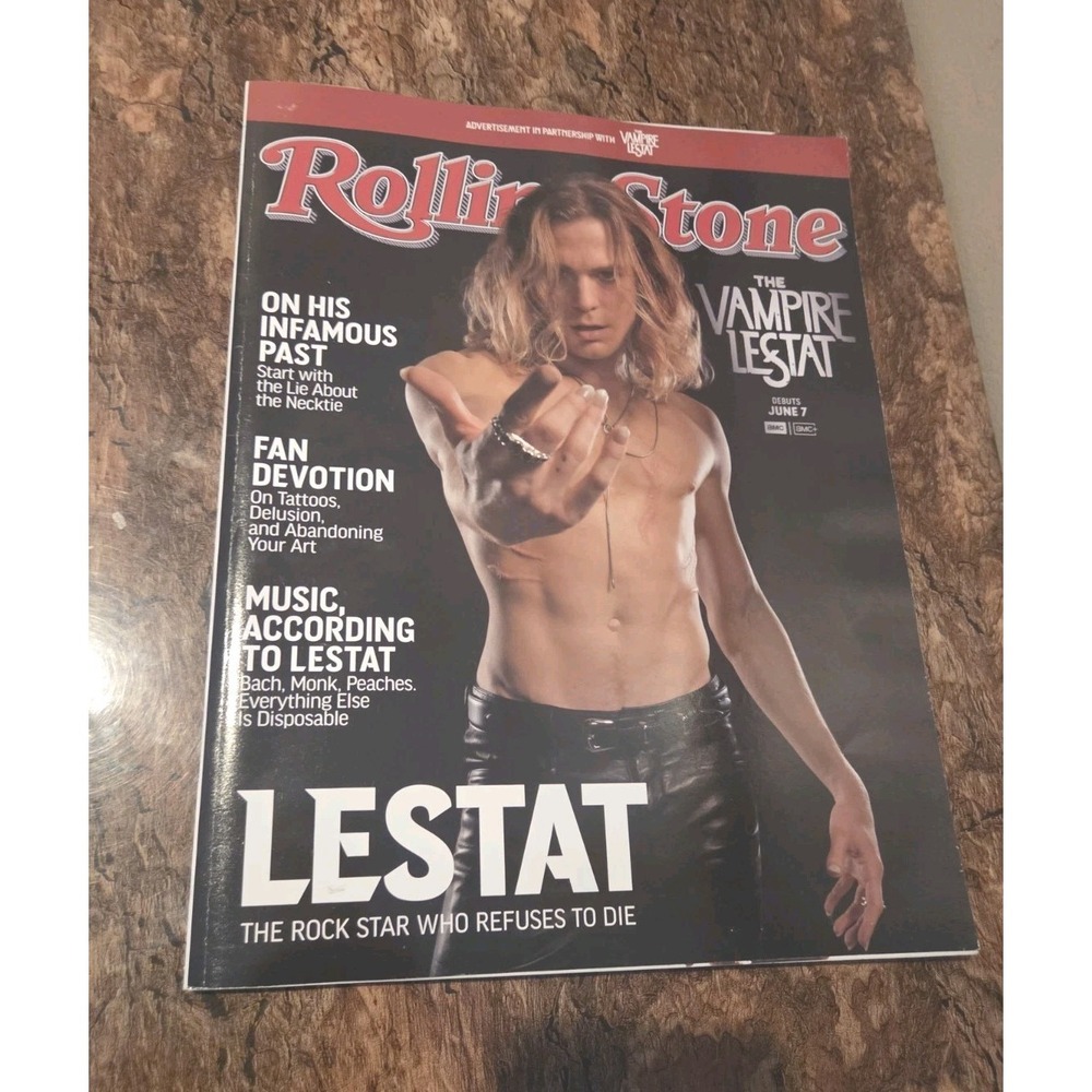 ROLLING STONE MAGAZINE: LESTAT "THE VAMPIRE LESTAT". NOAH KAHAN. JUNE (2026).